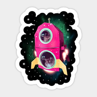 Cats In Space Sticker